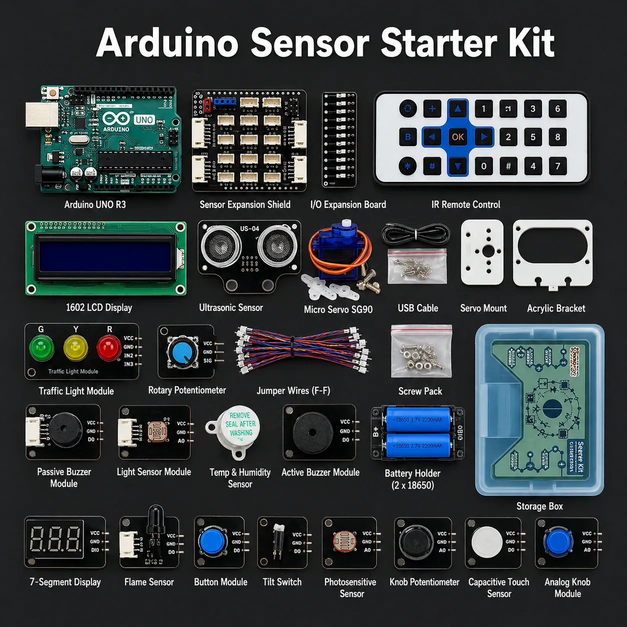 Arduino sensor starter kit