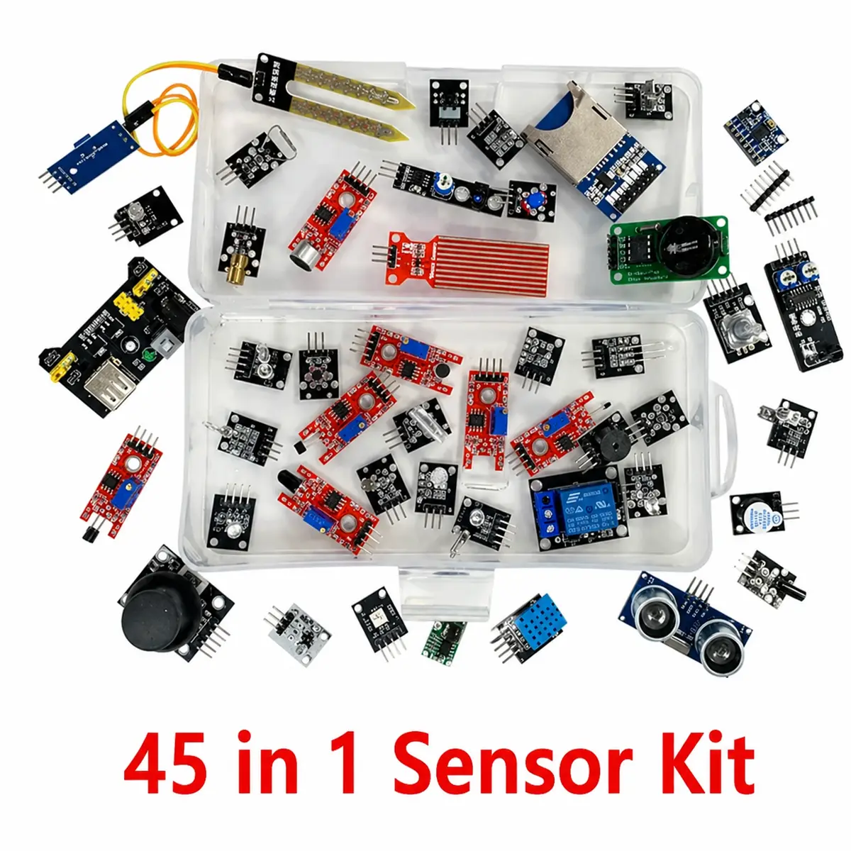 45 in 1 sensor kit with plastic storage case
