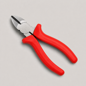 Unbranded red-and-black handled CR-V diagonal cutting pliers