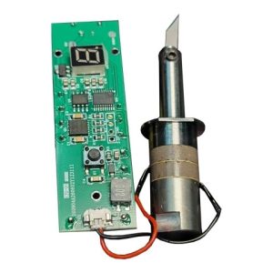 Actual 35W ultrasonic cutter core: controller board and titanium-alloy handpiece