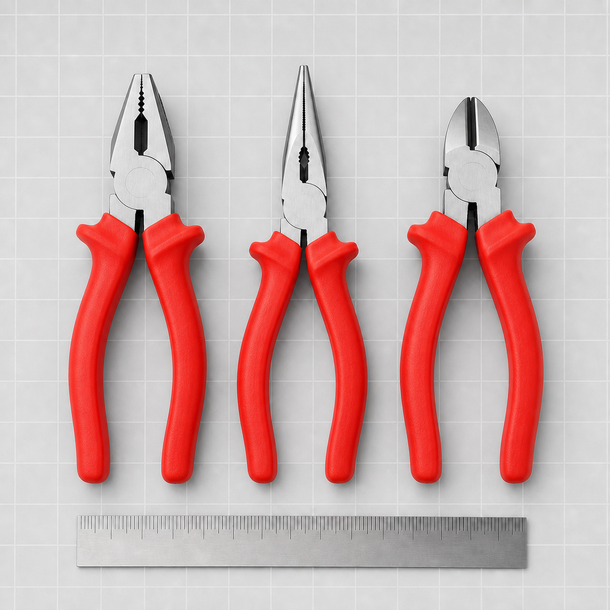 Configuration reference showing the three distinct plier types